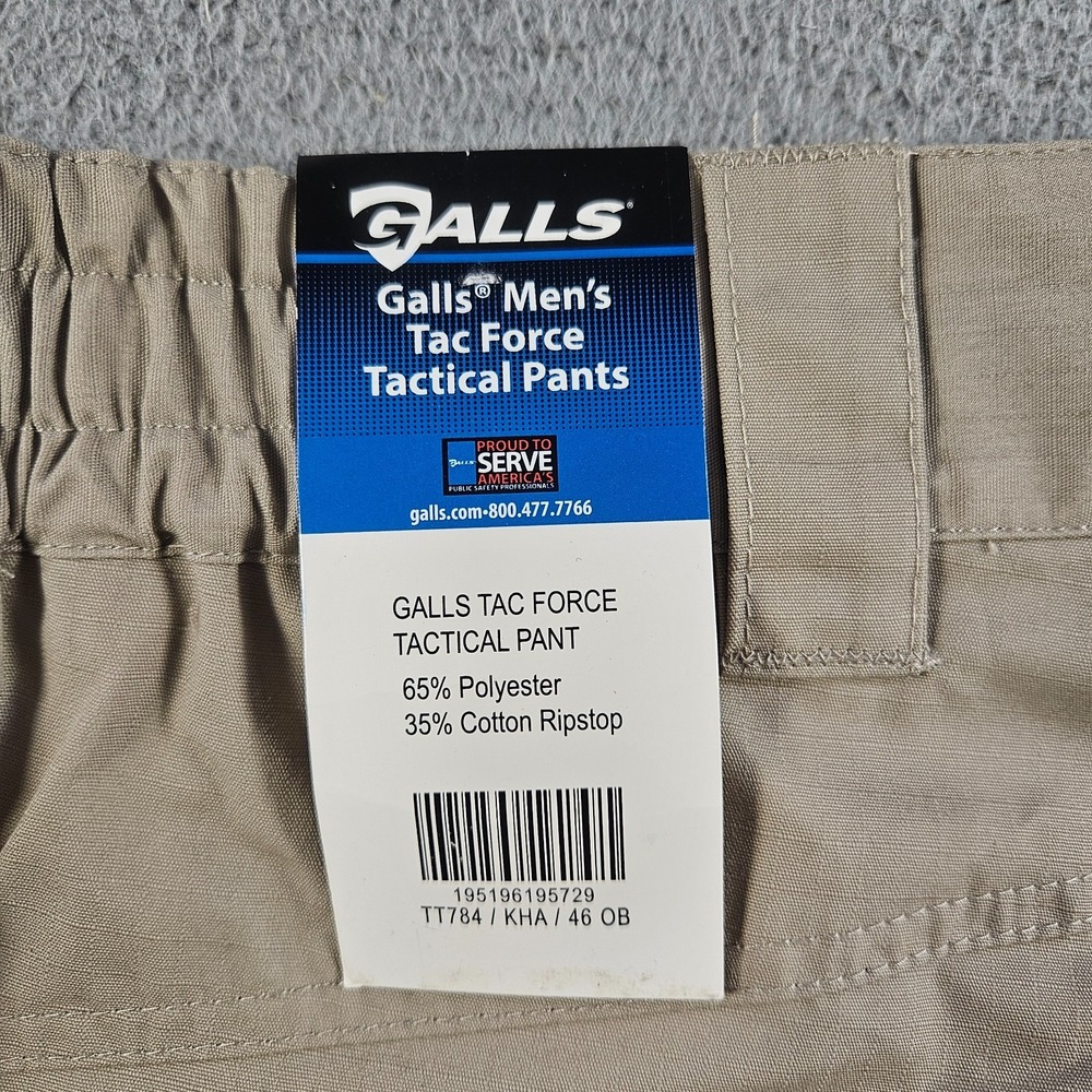 NEW GALLS Tac Force Tactical Cargo Pants Men‎ Size 46 OB Unhemmed Light Khaki